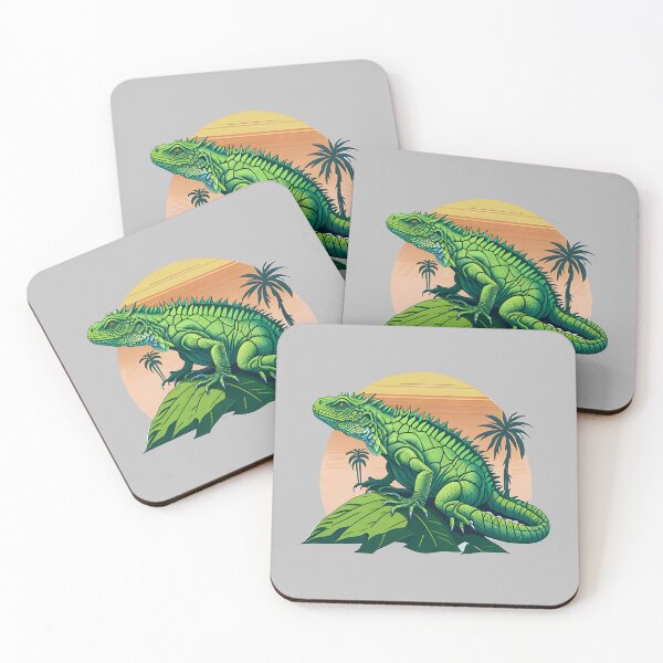 Item preview, Green iguana in a tropical forest designed and sold by davidbomel-Art.