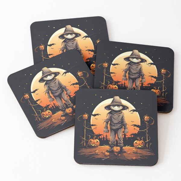 Item preview, Glowing Scarecrow Over Pumpkin Patch on Halloween Night 2 designed and sold by eyestetix.