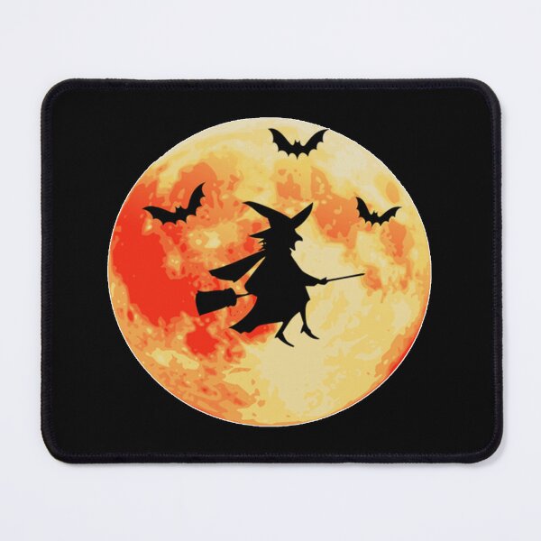 Item preview, Witch Flying On A Broom Full Moon Behind With Bat designed and sold by franktact.