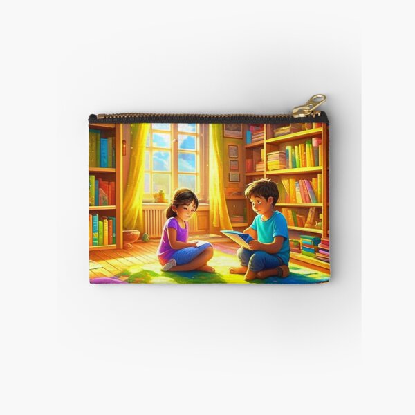 Item preview, Kids sitting in a light room reading books designed and sold by All Year Round.