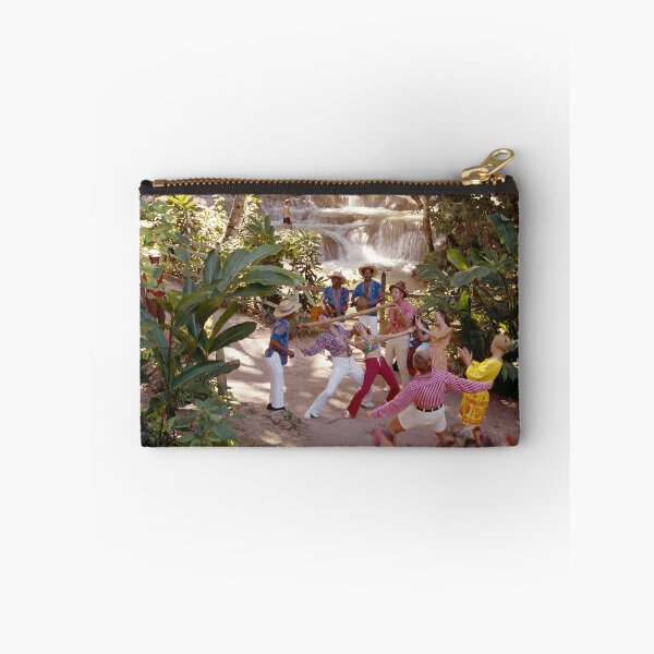 Item preview, Hilton Caribe in the 1960s, Couples enjoying Limbo Dancing by the Waterfalls in San Juan Puerto Rico designed and sold by aladdincolor.
