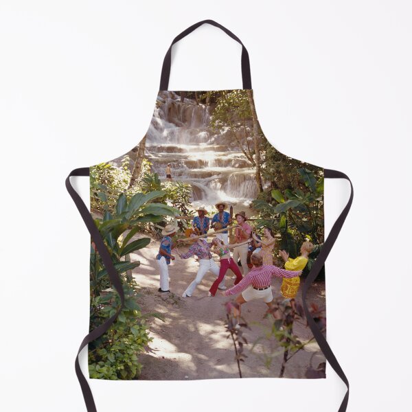 Item preview, Hilton Caribe in the 1960s, Couples enjoying Limbo Dancing by the Waterfalls in San Juan Puerto Rico designed and sold by aladdincolor.