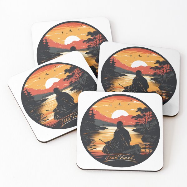 Item preview, Samurai meditating by the water Variation 2 designed and sold by Shufflezz.