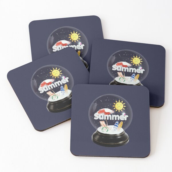 Item preview, Summer snow globe text illustration designed and sold by trepiu.