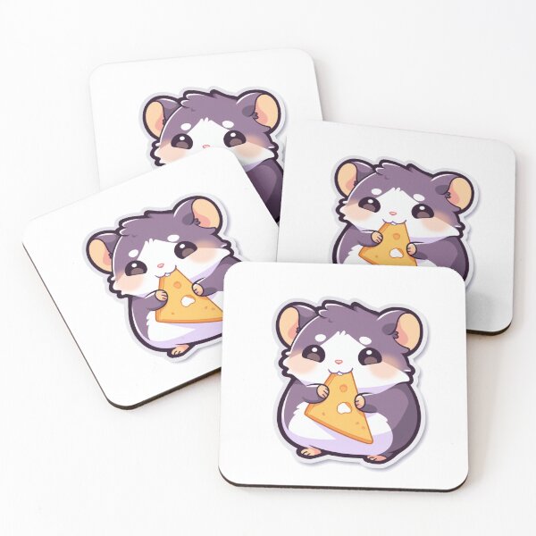Item preview, Cheese Bliss: Adorable Hamster's Delightful Munch Moment designed and sold by PaintbrushPlace.