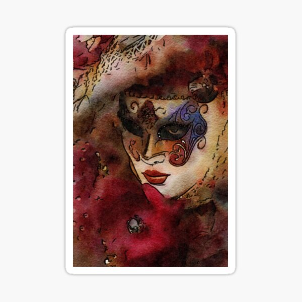 Grand Masquerade Mask, Mistress Watching Sticker