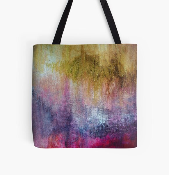 Item preview, Textural Abstract Art Golds and blues with a splash of pink designed and sold by vickylewisphoto.