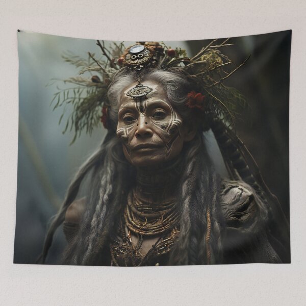 Item preview, Old Shaman Lady designed and sold by Red Witch Art.