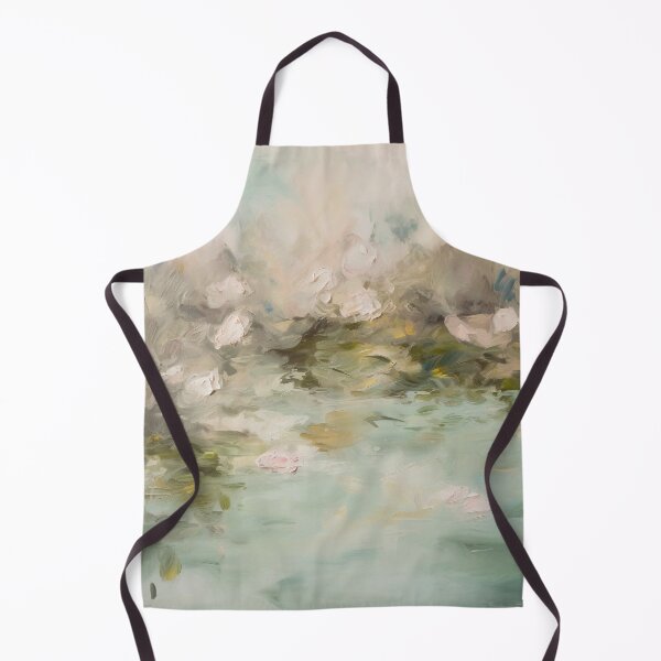 Item preview, Coquette aesthetic vintage painting of a lake with flowers designed and sold by Coquette Art.