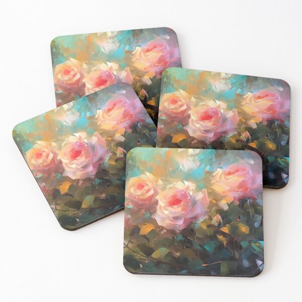 Item preview, Rose garden Impressionism painting 01 designed and sold by Red Witch Art.