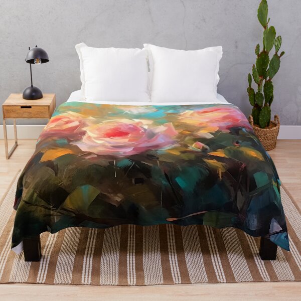 Item preview, Rose garden Impressionism painting 01 designed and sold by Red Witch Art.