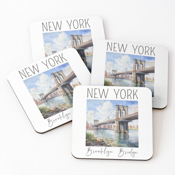 Item preview, A Watercolor Design of the Brooklyn Bridge - New York - US designed and sold by Sketch-Shack.