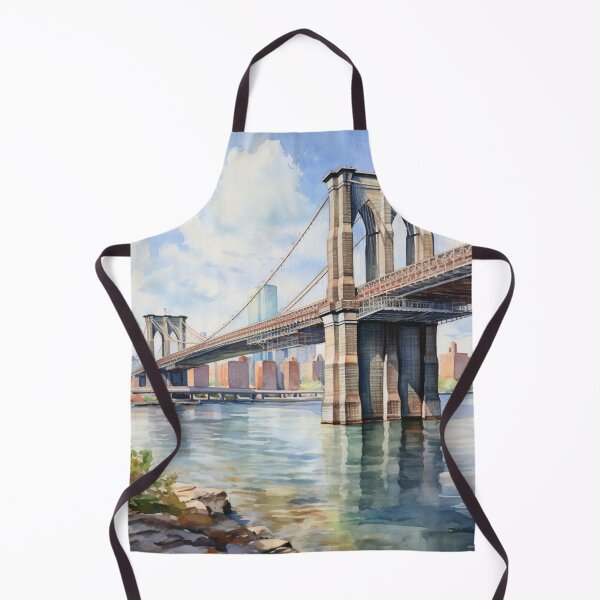 Item preview, A Watercolor Design of the Brooklyn Bridge - New York - US designed and sold by Sketch-Shack.