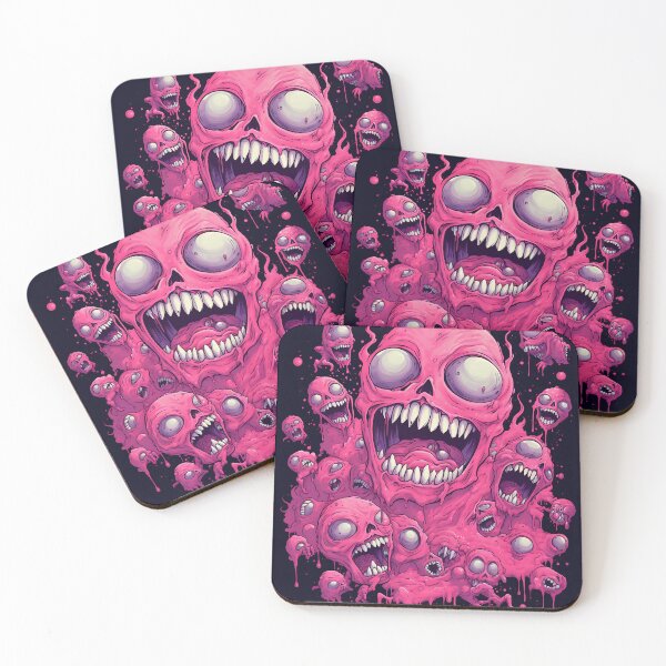 Item preview, a pink monster with large mouth with pink splatters designed and sold by ArtisimoStudio.