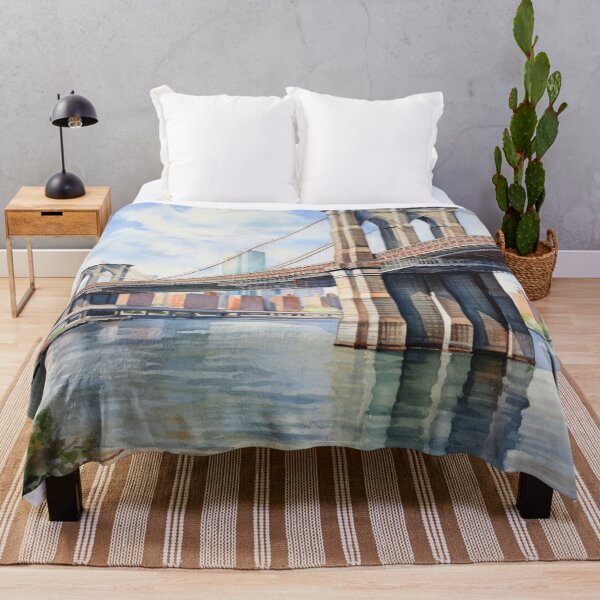 Item preview, A Watercolor Design of the Brooklyn Bridge - New York - US designed and sold by Sketch-Shack.