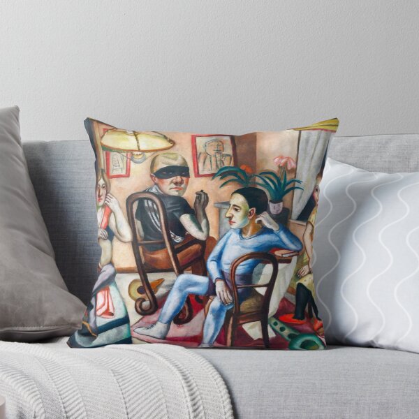 Item preview, Hilarious 1922 Family portrait, 'Before the masked ball," still life portrait painting by Max Beckmann designed and sold by Jéanpaul  Ferro.