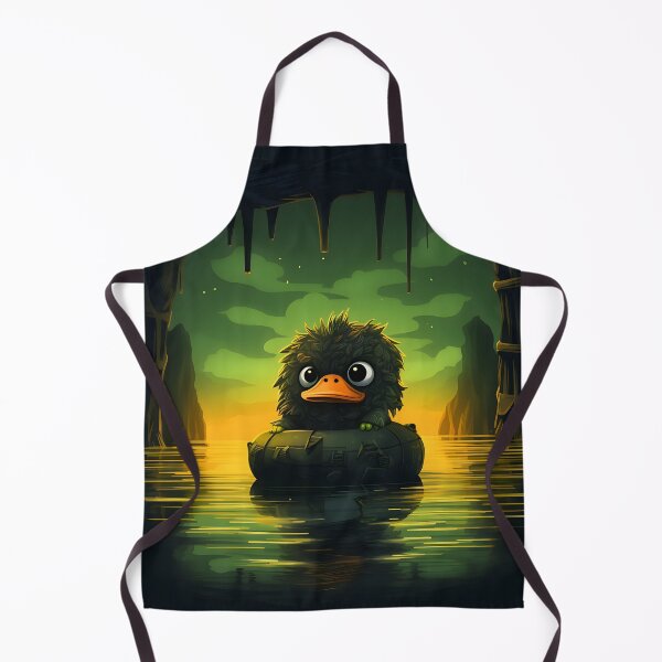 Item preview, the tiny black duck hiding in a mud tube designed and sold by ArtisimoStudio.