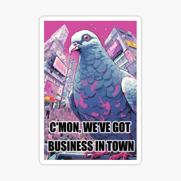 Funky Little Pigeon Sticker for Sale by sillysellsstuff