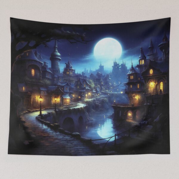 Item preview, Fantasy Gnome town designed and sold by Red Witch Art.