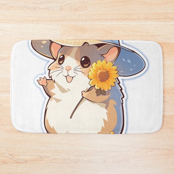 Item preview, Sunflower Glee: Hamster's Day Out in a Tiny Cap designed and sold by PaintbrushPlace.