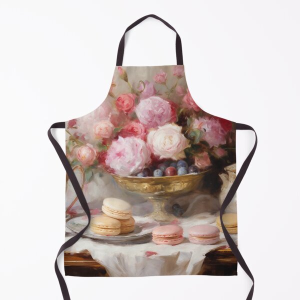 Item preview, Coquette aesthetic vintage painting of a nature morte with macaroons designed and sold by Coquette Art.