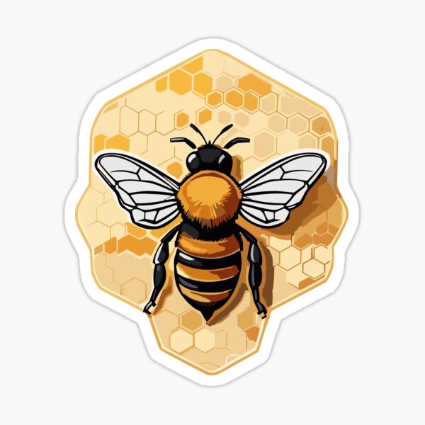 Item preview, Honeycomb bee designed and sold by MyStickeroonies.