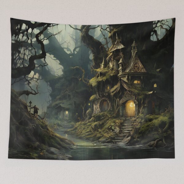 Item preview, Fantasy Gnome town 1 designed and sold by Red Witch Art.