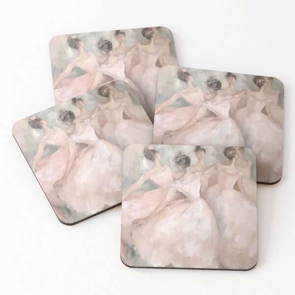 Item preview, Coquette aesthetic vintage painting of ballet dancers designed and sold by Coquette Art.