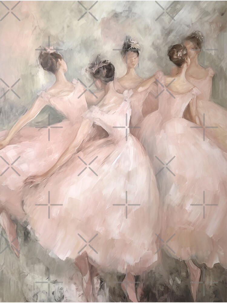 Coquette aesthetic vintage painting of ballet dancers Art Print by  CoquetteArt