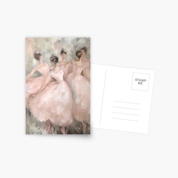 Item preview, Coquette aesthetic vintage painting of ballet dancers designed and sold by Coquette Art.