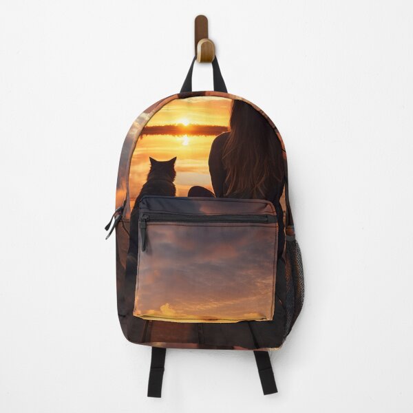 Item preview, Watching sunset with kitty 2 designed and sold by Red Witch Art.