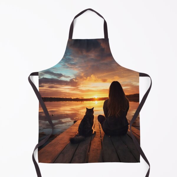 Item preview, Watching sunset with kitty 2 designed and sold by Red Witch Art.