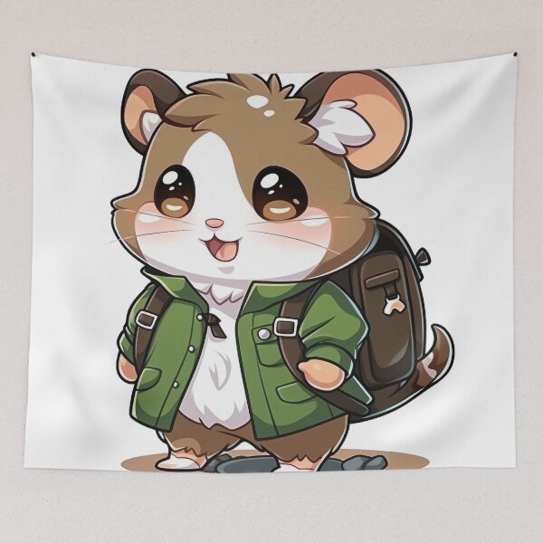 Item preview, Castle Quest: The Tiny Adventurer with a Green Backpack designed and sold by PaintbrushPlace.