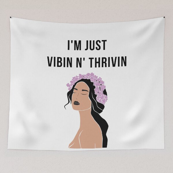 Item preview, Vibin n' Thrivin Inspirational Woman Illustration  designed and sold by WomenLevelUp.