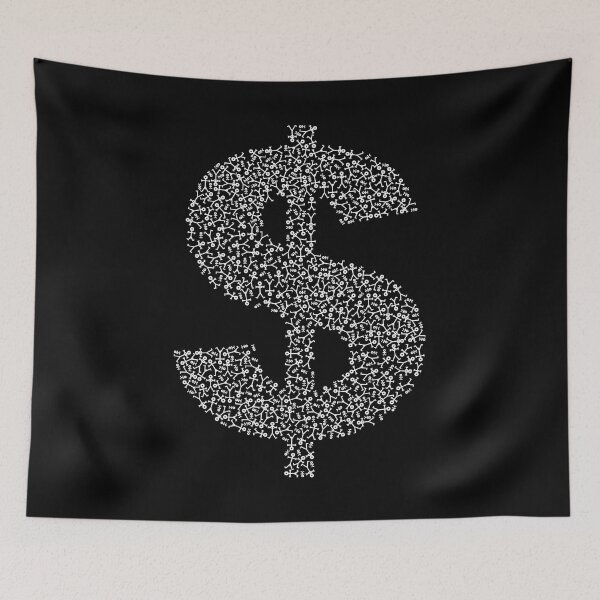 Item preview, Dollar People Icon 2007 Black And White designed and sold by ThisisnotmeArt.