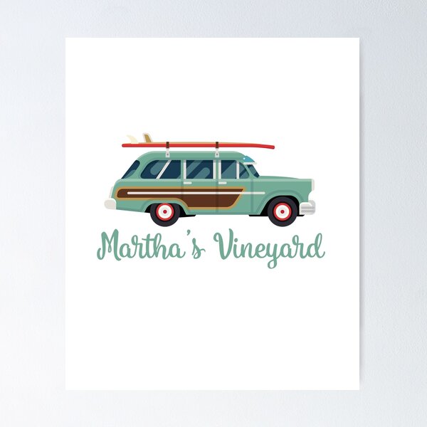 Item preview, Martha's Vineyard Retro Beach Surf Wagon designed and sold by awkwarddesignco.