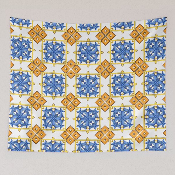 Item preview, Summer,blue tiles,mosaic,Sicilian style, pattern  designed and sold by MariaMarinova.