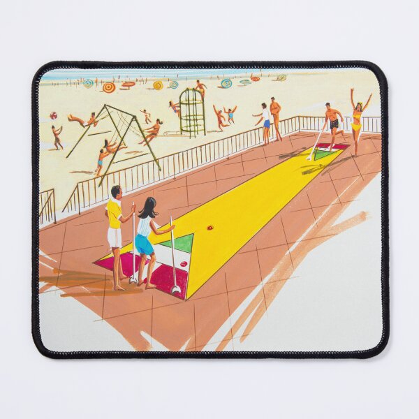 Item preview, Original Shuffleboard Artwork for a motel pre opening brochure - 1960 Wildwood New Jersey designed and sold by aladdincolor.