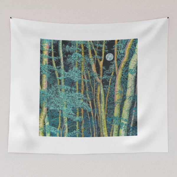 Item preview, Moonlight Forest (acrylic on canvas) designed and sold by Painting By Nature.