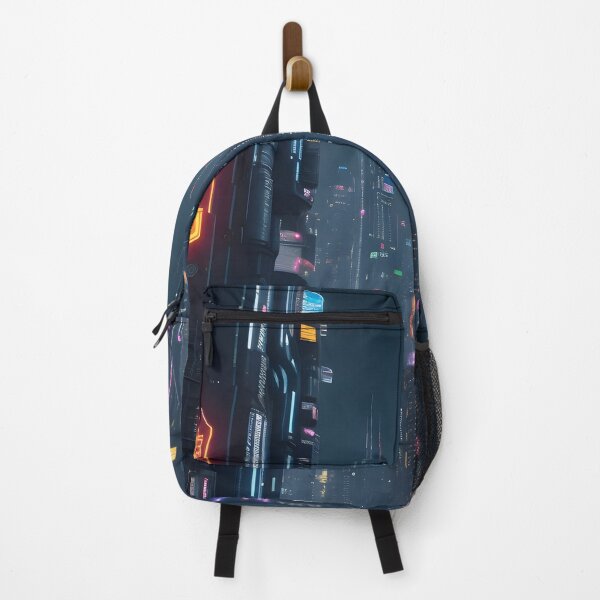 Item preview, Cyberpunk Cityscape Futuristic Nighttime Neon lights designed and sold by MoxieVibe.