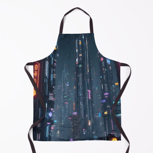 Item preview, Cyberpunk Cityscape Futuristic Nighttime Neon lights designed and sold by MoxieVibe.