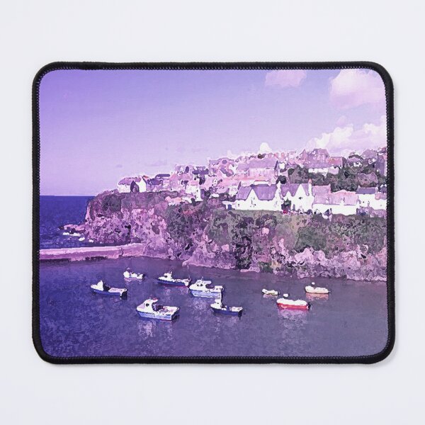 Item preview, Port Isaac Travel Poster, Cornwall, Amaranthine Tide - A Breathtaking Snapshot in Time of a Beautiful Fishing Village designed and sold by studioSharonKay.