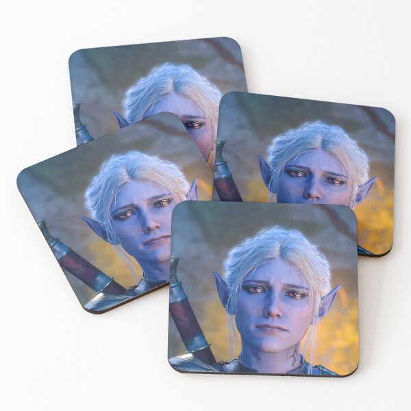 Item preview, Minthara the Drow Elf Oathbreaker Paladin Adventurer looking concerned designed and sold by Rodissimus1984.
