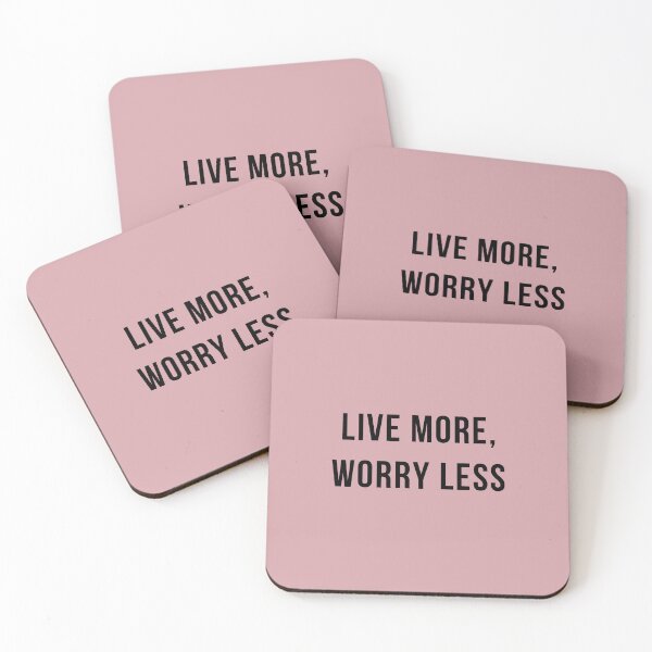 Item preview, Live More Worry Less Inspirational Quote designed and sold by WomenLevelUp.