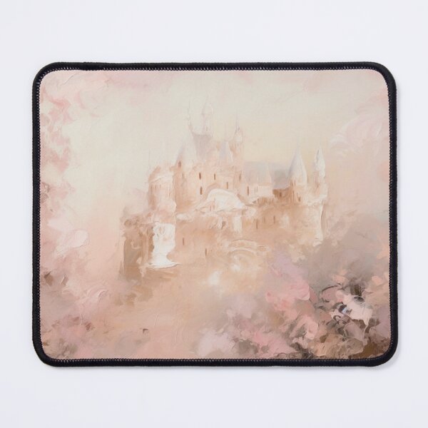 Item preview, Coquette aesthetic vintage painting of pink castle designed and sold by Coquette Art.