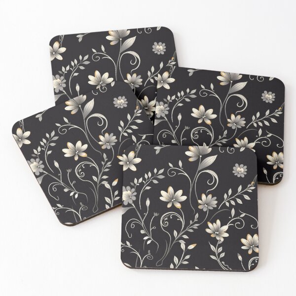 Item preview, Black and White Floral designed and sold by Diana Sénèque.