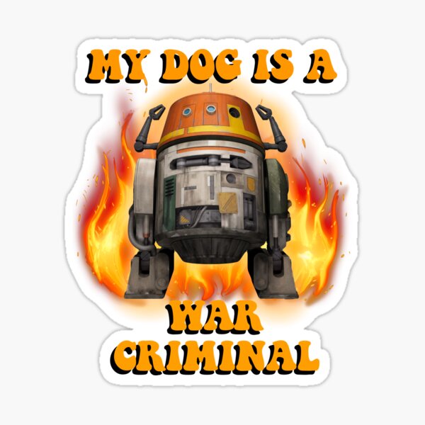 Vista previa del artículo con la obra «Mi perro es un helicóptero criminal de guerra», diseñado y vendido por superraddd.