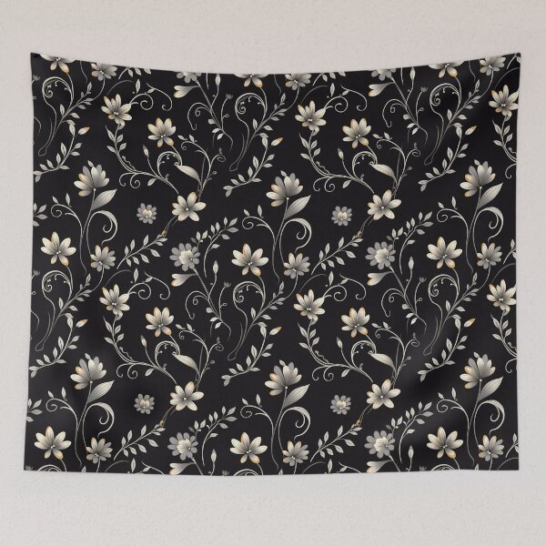 Item preview, Black and White Floral designed and sold by Diana Sénèque.
