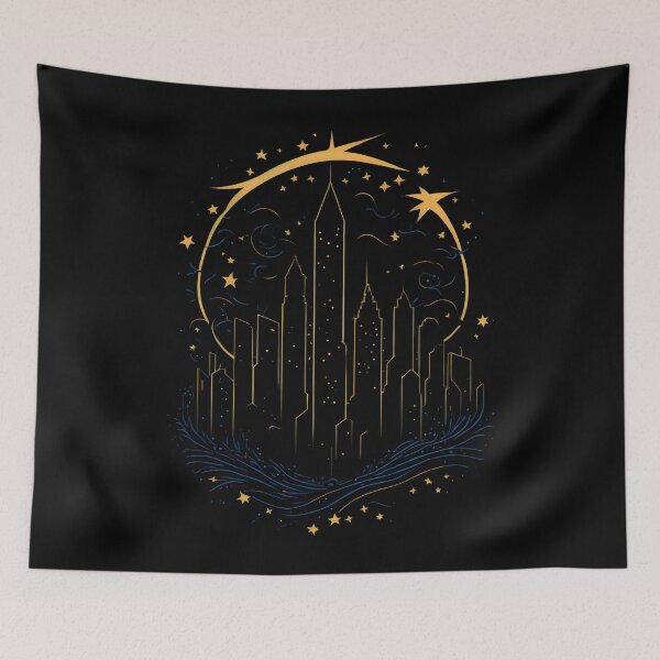 Item preview, Starry Night Cityscape designed and sold by MoxieVibe.