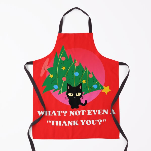 Item preview, Funny Black Cat Pushing Christmas Tree | Funny Black Cat Christmas Tree Meme designed and sold by McThingummy.